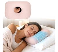 RoamReady Cooling Ear Piercing Pillow for Side Sleepers, Earring Pillow with Hole for Sleeping, Washable Donut Pillows For Piercing, Cnh, Headphone, Ear Pain And Pressure Relief, Pink