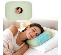 RoamReady Cooling Ear Piercing Pillow for Side Sleepers, Earring Pillow with Hole for Sleeping, Washable Donut Pillows For Piercing, Cnh, Headphone, Ear Pain And Pressure Relief, Green