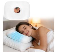 RoamReady Cooling Ear Piercing Pillow for Side Sleepers, Earring Pillow with Hole for Sleeping, Washable Donut Pillows For Piercing, Cnh, Headphone, Ear Pain And Pressure Relief, White