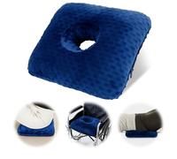 RoamReady Donut Pillow for Bed Sores Treatment Buttocks, Wheelchair Cushion Bedsore Pressure Relief Pillow, Sciatica Cushion with Non-Slip Base for Tailbone Pain, Hemorrhoid, Pregnancy, Elderly(Blue)