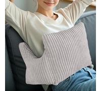RoamReady Hysterectomy Recovery Pillow, Post-Surgery Cushion for Abdomen C-Section Tummy Tuck Lumpectomy Myomectomy Patients Must Haves Abdominal Pillow with Pocket (Striped Gray)