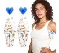 RoamReady Lymphedema Axilla Pillow, Large Mastectomy Pillows Post Op Cotton Lumpectomy Recovery Supplies for Armpit Pain Relief Brown 2Pcs (Blue Rose, Regular)