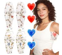 RoamReady Lymphedema Axilla Pillow, Large Mastectomy Pillows Post Op Cotton Lumpectomy Recovery Supplies for Armpit Pain Relief Brown 2Pcs (Red and Blue Rose, Regular)