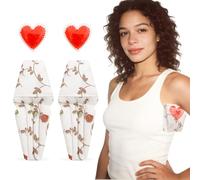 RoamReady Lymphedema Axilla Pillow, Large Mastectomy Pillows Post Op Cotton Lumpectomy Recovery Supplies for Armpit Pain Relief Brown 2Pcs (Red Rose, Regular)