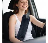 RoamReady Rounded Corners Seat Belt Pillow for Post Surgery, Heart Surgery Pillow, Hysterectomy Recovery Pads Must Haves, Mastectomy Seatbelt Cushion, Protector for Breast Cancer Pregnancy, Black