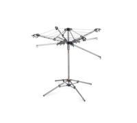 Roamwild Multi Dryer Clothes Airer Drying Rack Foldable Rotary Adjustable 1 TIER - 18m of Hanging line in 1m square footprint - Cool Grey