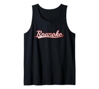Roanoke Virginia Blue Ridge Vintage Varsity Distressed Tank Top