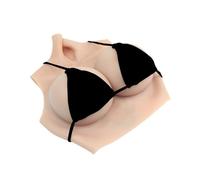 ROANYER Silicone Breast Forms East West Shape Fake Boobs C-H Cup Artificial Breastplate for Crossdresser Transgender Cosplay Drag Queen Costumes (Caucasian, C cup)