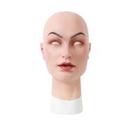 Roanyer Silicone Mask Female Face Full Head Hood Realistic Soft Fake Mask for Crossdresser Drag Queen Transgender Halloween Cosplay Costume (Betty-Caucasian)