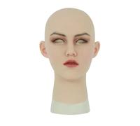 Roanyer Silicone Mask Female Face Full Head Hood Realistic Soft Fake Mask for Crossdresser Drag Queen Transgender Halloween Cosplay Costume (May-Natural)