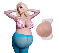 ROANYER Silicone Pregnant Belly Realistic Twins Fake Baby Belly False Pregnancy 5-9 Months Film Cosplay Costumes (Twins Natural)