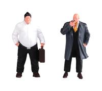 RoaQinFo 2 Miniature Figures 1:64 Figures Decor Diorama Figure Resin Fine for Model Scene Diorama Landscape Desk Prop Collection Writing Desks, Style A