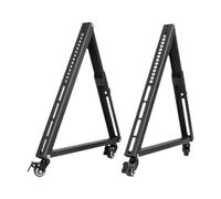 RoaQinFo 2 TV Stands, Floor Stands, Carts, Spacesaving, Stable, Triangular, Rolling TV Stands with Wheels for LED TVs, 32 inch to 55 inch