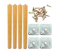 RoaQinFo 4 Pieces Wooden Furniture Legs, Wooden Table Legs, Practical DIY Projects, Hardware, Wooden Legs for Ottomans, Office Tables, 60cm