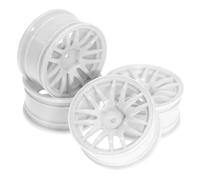 RoaQinFo 4x Tires for Wheel Hubs, Replacement Accessories, 2.05 Inch Diameter, Heavy Duty Rims for 1/10 RC Cars HPI94123 R469, White