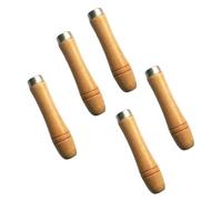 RoaQinFo 5Pcs Wooden File Handle Replacement Strong Craft DIY Hand Tools Accessories Screwdriver Handles Wood Rasp, Small