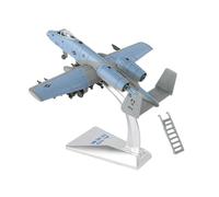 RoaQinFo Airplane Model 1/72 Miniature Model Figure Statue Toy Creative Ornament Alloy And Rubber Stand Base Realistic Lights And Sounds for Coll, Grey