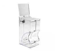 RoaQinFo Automatic Hamster Feeder Dispenser with Clear Acrylic Construction Large 300ml Food Bowl Dustproof Design Stable Baffle to Prevent Tipping, 4 Pcs