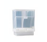 RoaQinFo Bird Feeder Automatic Dispenser Cage Feeder Seed Container Husk Separator With Leak Resistant to hang and refill from top suitable for finches budgies, 440G, Double Card Low