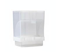 RoaQinFo Bird Feeder Automatic Dispenser Cage Feeder Seed Container Husk Separator With Leak Resistant to hang and refill from top suitable for finches budgies, 440G, Single Card Low