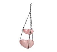 RoaQinFo Bird Feeding Tray with Bath Functionality, for Bird Enthusiasts in The Garden, Pink
