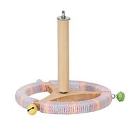 RoaQinFo Bird Perch Stand Toy Training Wheel Interactive Interest Toy Bird Rotating Barrot Perch Toy for Macaw Parrots, Colorful