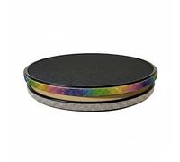 RoaQinFo Board With Rotating Balance Dance Training Crafted From Wood And Alloy Suitable for dancers gymnasts sports training core, Colorful Diamond Style Diameter 28.5cm Beginner Dual Foot Version