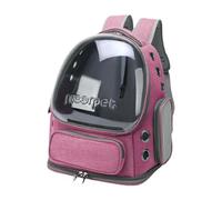 RoaQinFo Cat Backpack, Pet Backpack, Pet Carrier Bag, Portable Breathable Bubble Bag for Cats, pink