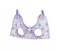 RoaQinFo Cat Grooming Hammock Harness Holder Restraint With Thickened Mesh And Heavy Duty S Hooks For Nail Trimming Bathing Ear Cleaning Vaccinations suitable, Light Purple, L