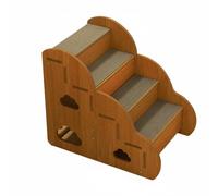 RoaQinFo Cat Ladder Wooden Pet Steps Anti Slip Carpet Thickened Surface Gentle Incline Joint Support Suitable for Small Dogs Elderly