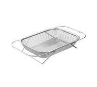 RoaQinFo Cat Litter Sifter Metal Scooper with Fine Mesh Built-in Handle Square Structure Non Sticky Surface Suitable for Cat Lovers Daily Cleaning, Large (33x24.5x8cm)