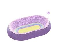 RoaQinFo Cat Scratching Board to Protect Furniture, Jute Rope Support, Comfortable Cushion with Ball Toy, Suitable for Learning, Oval