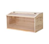 RoaQinFo Chicken, Rutin Chicken Feeding Box, Wooden Hamster House, Bird Breeding Boxes for Gerbils, Chinchillas, Ducks, Sleeping
