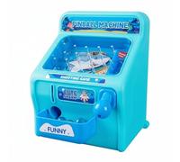 RoaQinFo Children Pinball Toy Arcade Tabletop Game Marble Launcher Playset With Led Lights And Sound Body Suitable for Indoor Play Family Gatherings Gift Giving, Blue