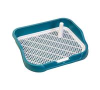 RoaQinFo Dog Potty Tray, Mesh Dog, Puppy Toilet with Removable Post, Reusable, Pet Training Toilet Portable for Dog,Puppy, Dark Green