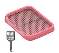 RoaQinFo Dog Potty Tray, Puppy Pee Pad Holder, Indoor Pet Training Pad for Small And Medium-sized Dogs, Pink