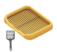 RoaQinFo Dog Potty Tray, Puppy Pee Pad Holder, Indoor Pet Training Pad for Small And Medium-sized Dogs, Yellow