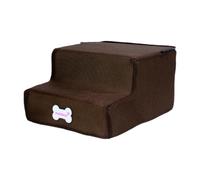 RoaQinFo Dog Stairs with 2 Levels, Versatile, Non-slip, Comfortable, Lightweight, Pet Ladder, Gentle Incline for Injured Dogs, Suitable for Sofas And Couches, coffee