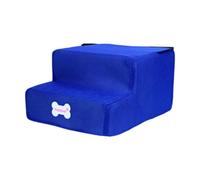 RoaQinFo Dog Stairs with 2 Levels, Versatile, Non-slip, Comfortable, Lightweight, Pet Ladder, Gentle Incline for Injured Dogs, Suitable for Sofas And Couches, blue