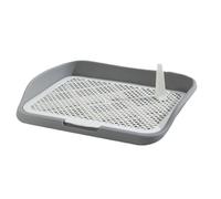 RoaQinFo Dog Toilet Removable Post, Detachable Anti Splashing Training Potty Tray Potty Tray for Outdoor Puppy Bunny Other Pets, gray medium Fence