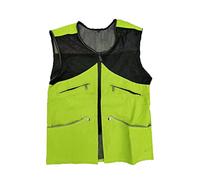 RoaQinFo Dog Training Vest Dog Training Vest Multi-Pocket Sleeveless Vest in Breathable Anti-Tear Polyester Zipper Protection, Green, M
