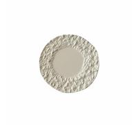 RoaQinFo Dollhouse Plate Miniature Plate Dish Tableware With Realistic Rock Texture Alloy Material For Collectors Diorama Layouts Still Life Photography Craft Studios, Beige, 37-4mm