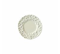 RoaQinFo Dollhouse Plate Miniature Plate Dish Tableware With Realistic Rock Texture Alloy Material For Collectors Diorama Layouts Still Life Photography Craft Studios, Cream White, 29-3mm