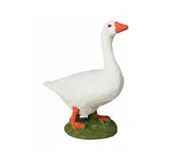 RoaQinFo Educational Duck Animal Figurine Goose Model Wildlife Toy Sculpture Realistic Texture for teaching nature science activities themed party cakes shelf decoration, White Goose M