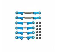 RoaQinFo Electric Car Upgrade Links Steering Linkage Adjustable Pull Rod Set Turnbuckle Shock Absorption Set Aluminum Stainless Steel Suitable for trails club, Sky Blue