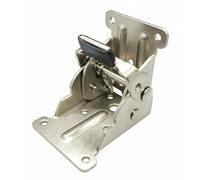 RoaQinFo Folding Table Hinge Right Angle Bracket Furniture Hardware Metal Automatic Locking Support Convenient Installation Suitable for Home DIY, Large Size, Positive Brake, Nickel Silver