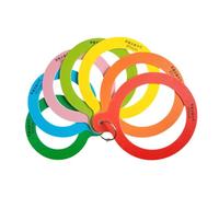 RoaQinFo Fruit Measuring Caliper, Portable Tool, Standard Measuring Gauge for Measuring Circular Diameter, Made of PP, Suitable for Classification in Markets A, 7 Rings