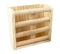 RoaQinFo Hay Feeder, Feeder for Small Animals, Wooden Cage Accessories, Wooden Grass Dispenser, Guinea Pig Hay Feeder for Caged, Grass Holder