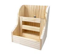 RoaQinFo Hay Feeder, Feeder for Small Animals, Wooden Cage Accessories, Wooden Grass Dispenser, Guinea Pig Hay Feeder for Caged, 2 in 1