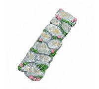RoaQinFo Landscaping Material Miniature Walkway Stone Road Model Resin Blend Decorative Authentic Texture Suitable for Fairy Garden Bonsai Terrarium Dollhouse Displays, 13CM Flower Path